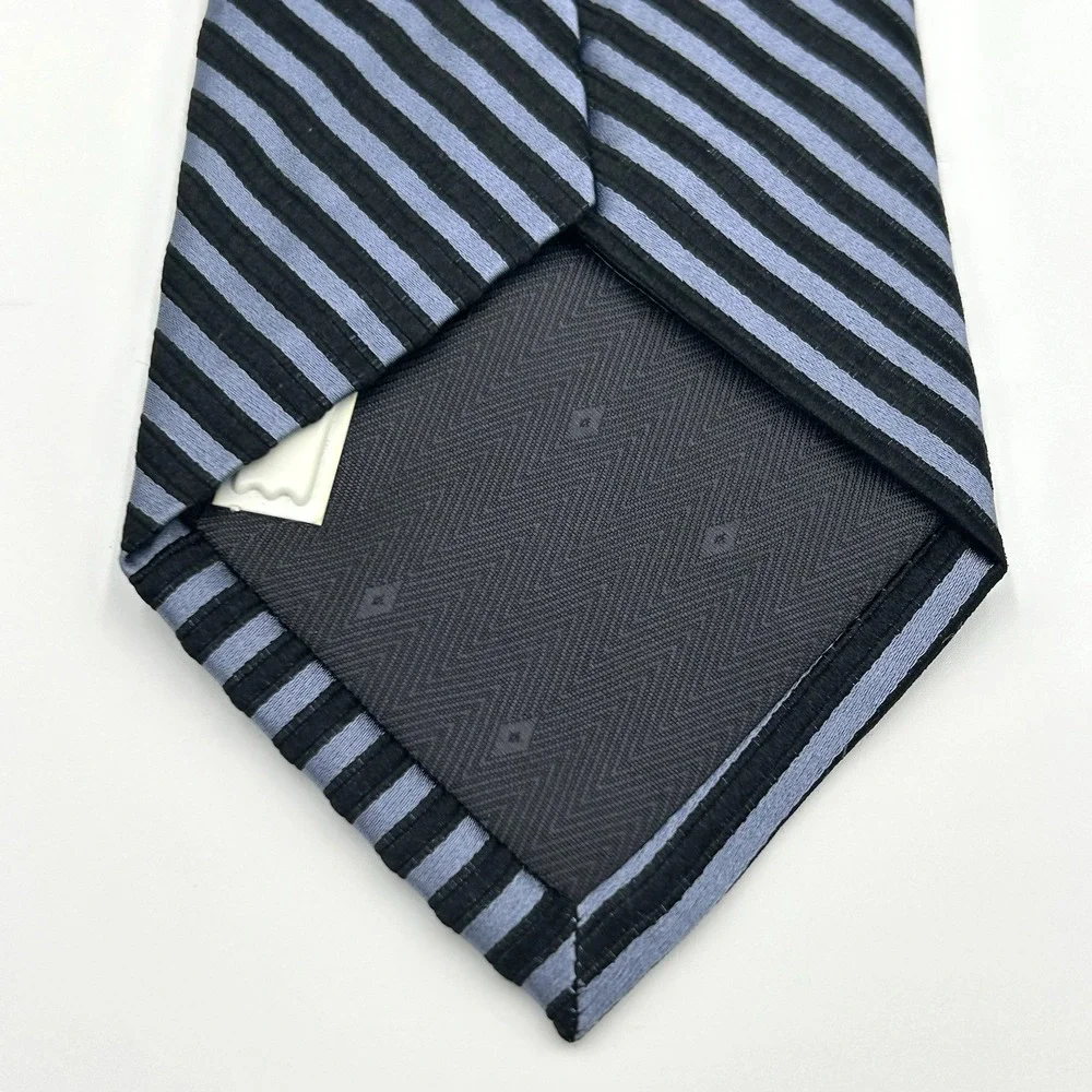 Bruno Piatelli 100% Silk Hand Made Men's Neck Tie Tonal Rib Blue 3.5W‎ x 60L NWT